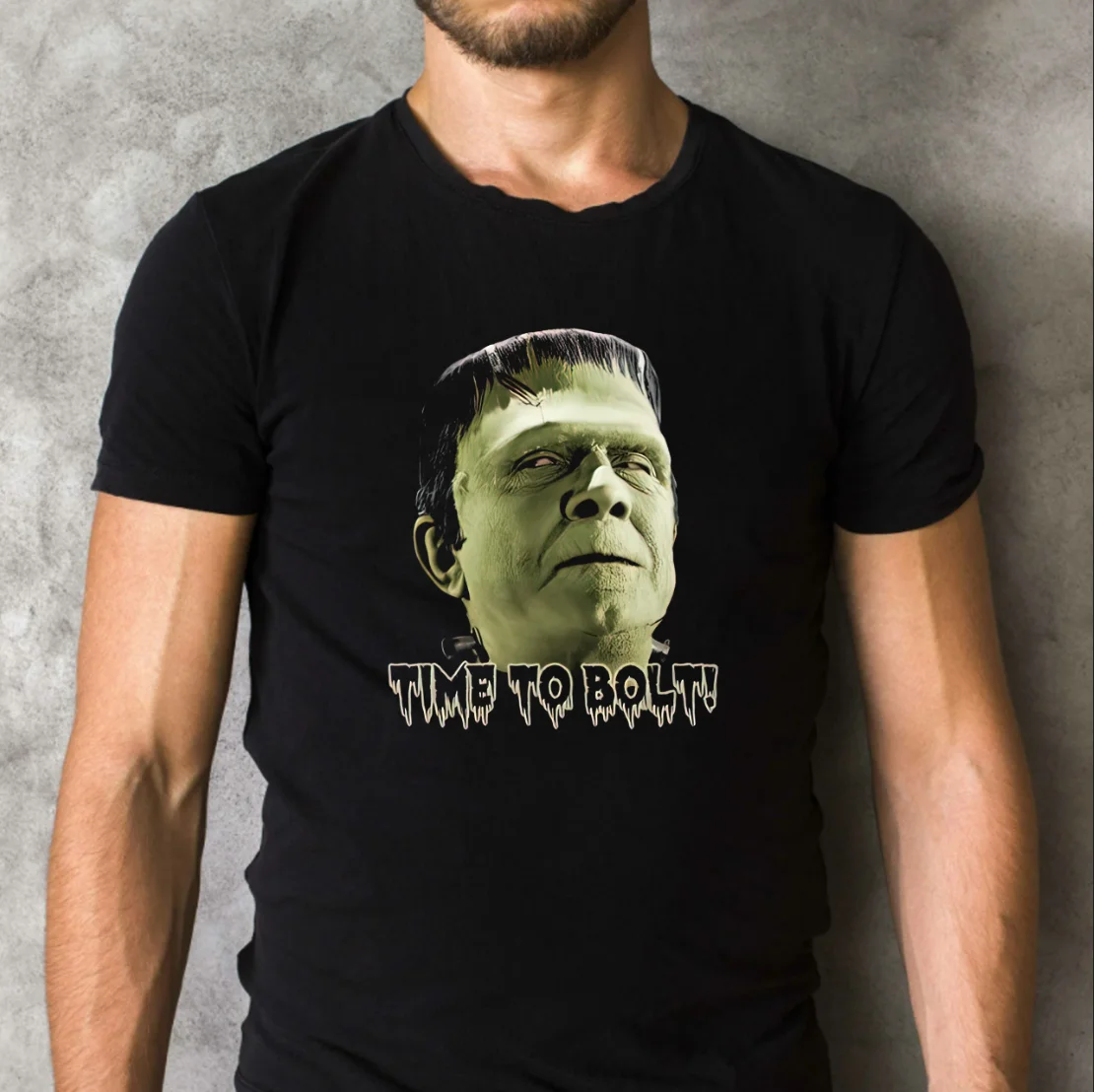 Frankenstein Time to Bolt Classic Black T-Shirt Horror T-Shirt
Frankenstein Time to Bolt Classic Black T-Shirt Horror T-Shirt