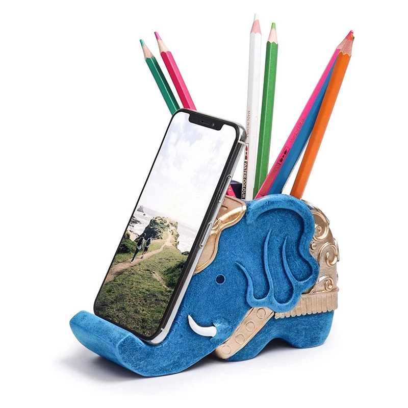 Pen Holder With Cell Phone Stand, Multifunctional Elephant Shaped Desk Organizer Desk Decor Elephant Gifts
Pen Holder With Cell Phone Stand, Multifunctional Elephant Shaped Desk Organizer Desk Decor Elephant Gifts