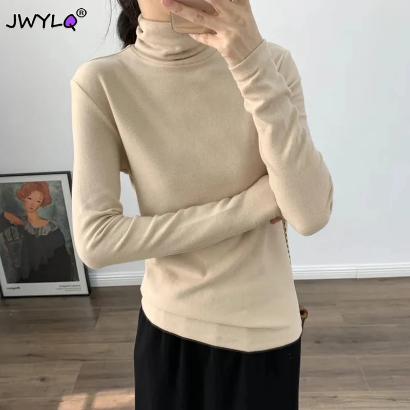 Solid Color Turtleneck Long Sleeves Inner Pullover Sweater Women Fashion Loose Thick Warm Women Sweaters Korean Streetwear Tops
Solid Color Turtleneck Long Sleeves Inner Pullover Sweater Women Fashion Loose Thick Warm Women Sweaters Korean Streetwear Tops