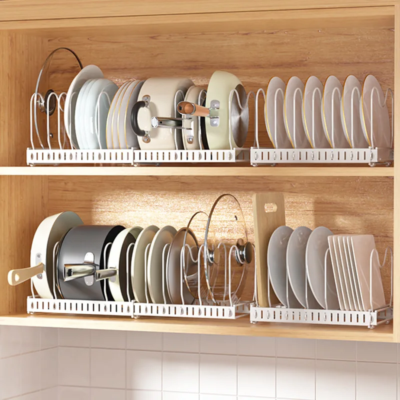 Pot Organizer For Kitchen Cabinets Dish Rack Expandable Iron Material Multi-function Firm Storage Lid Chopping Block Holder
Pot Organizer For Kitchen Cabinets Dish Rack Expandable Iron Material Multi-function Firm Storage Lid Chopping Block Holder