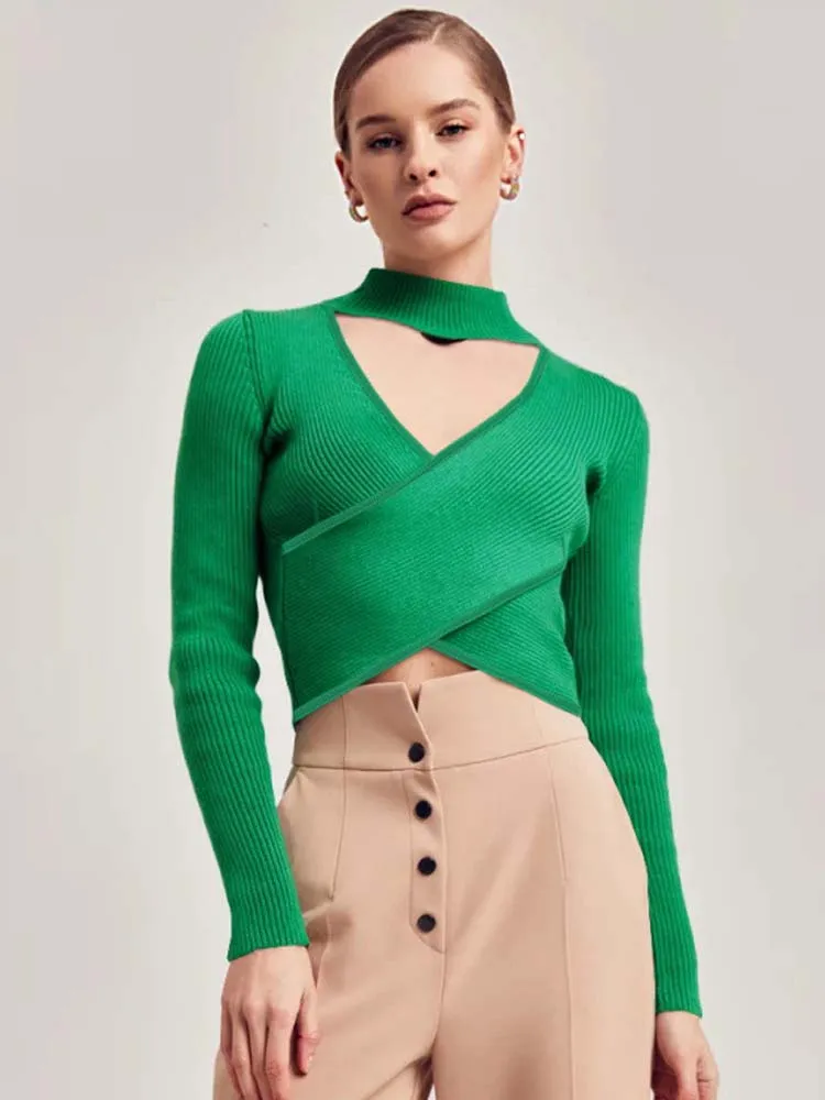 2023 Autumn Cropped Sweater Women Jumper V Neck Knitted Sweater Ladies Slim Long Sleeve Sweater Pullover Rib Knit Top Female
2023 Autumn Cropped Sweater Women Jumper V Neck Knitted Sweater Ladies Slim Long Sleeve Sweater Pullover Rib Knit Top Female