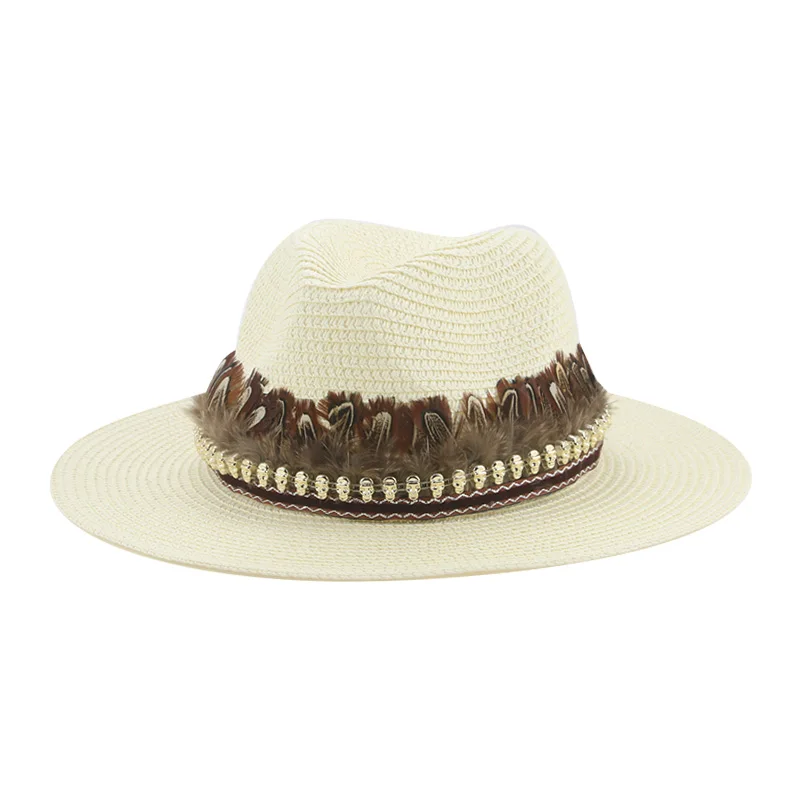 

Hats for Women Sun Hat Straw Solid Band Belt Casual Khaki Camel Panama Summer Hats Beach Sun Protection Hats Sombreros De Mujer
