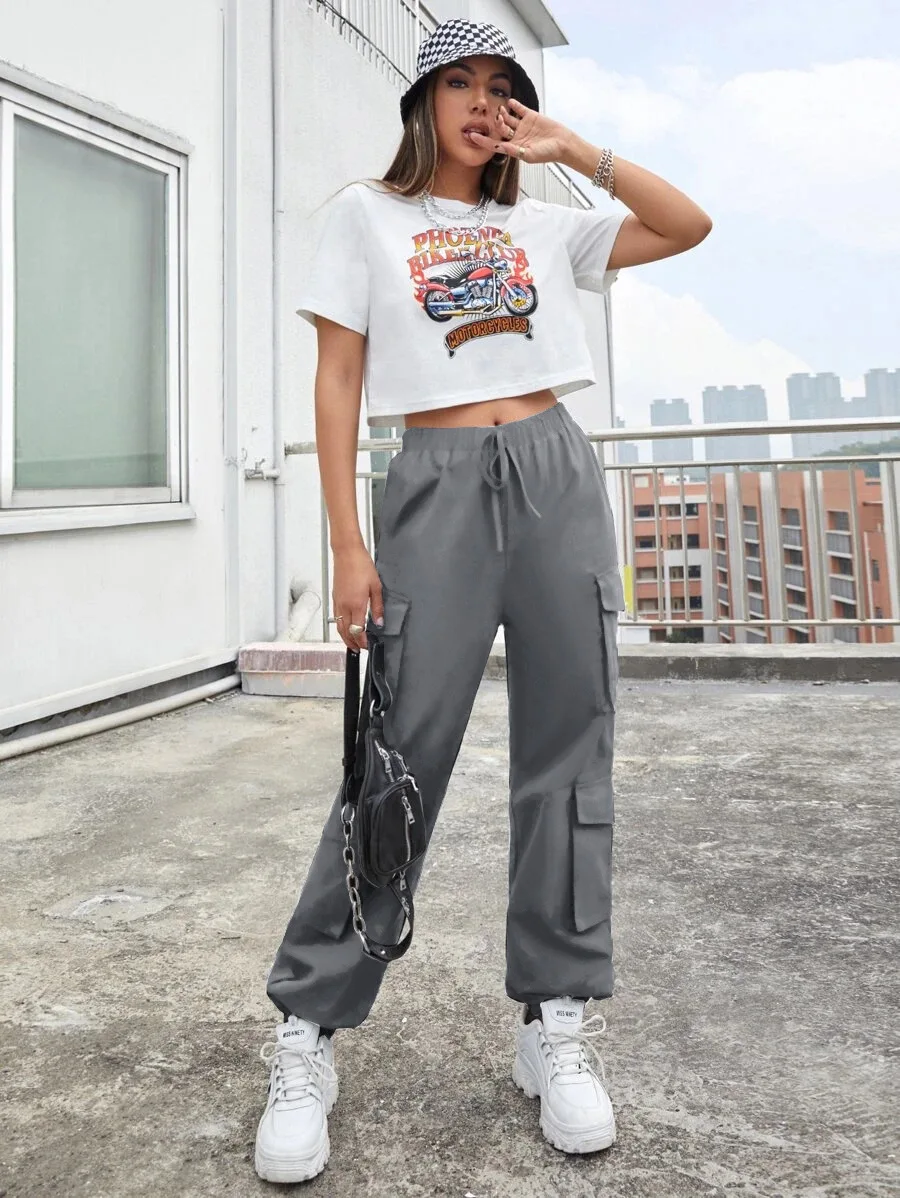 High Elastic Waist Drawstring Multiple Pockets Streetwear Y2k Baggy Cargo Women Pants Straight Hip Hop Summer Trousers Female
High Elastic Waist Drawstring Multiple Pockets Streetwear Y2k Baggy Cargo Women Pants Straight Hip Hop Summer Trousers Female
