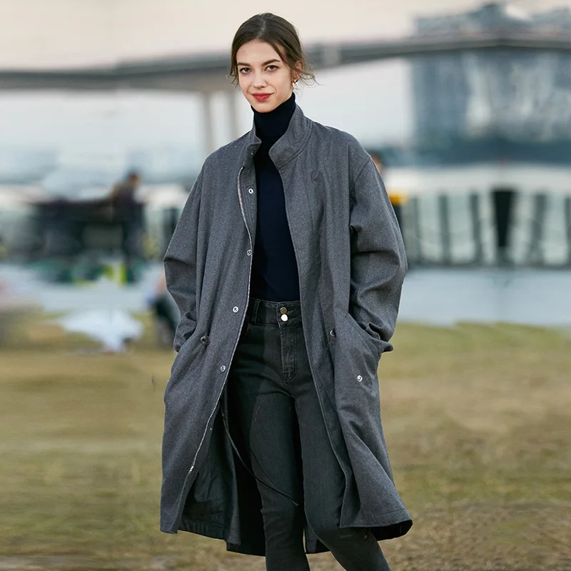 2023 fashion new atmospheric field European and American windbreaker female seiko temperament wool coat 
2023 fashion new atmospheric field European and American windbreaker female seiko temperament wool coat