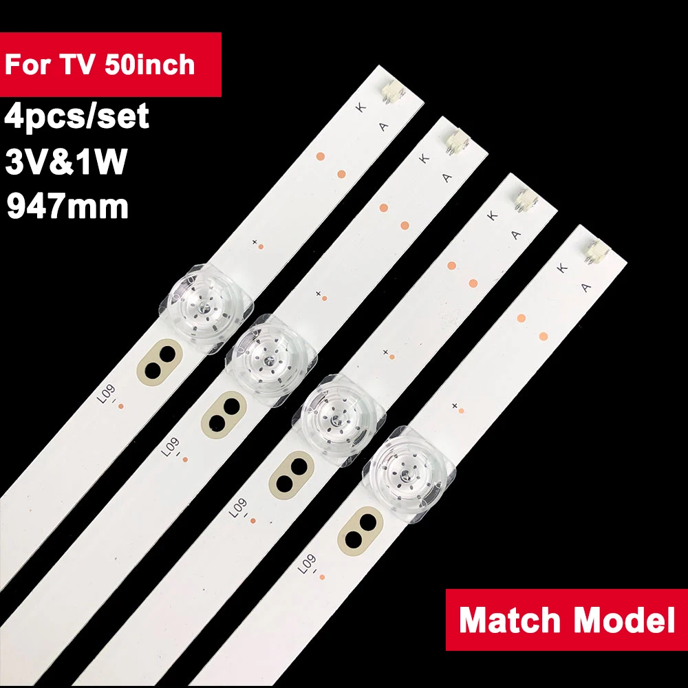 

4pcs Led Tv Backlight Strip For TV 50inch 50F6000 LB-C500U17-E60 50F6100P E4SFT5017 CX50D09-ZC56AG-01 CRH-ZG50E6000P3030090478D