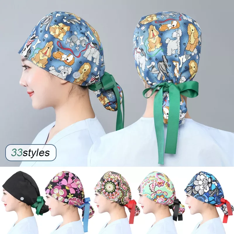 Women Scrubs Cap Cotton Cartoon Printing Scrub Caps Pet Shop Lab Work Dental Clinic Surgicals Hat Nurse Uniform Accessories
Women Scrubs Cap Cotton Cartoon Printing Scrub Caps Pet Shop Lab Work Dental Clinic Surgicals Hat Nurse Uniform Accessories
