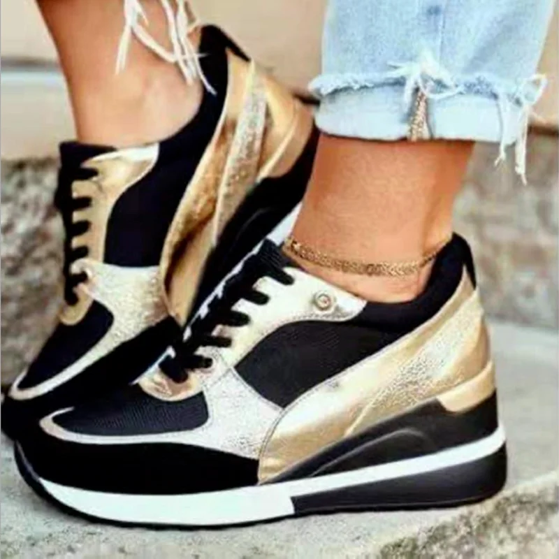 New Fall Women Mesh Sneakers Breathable Lace Up Wedge Ladies Sports Shoes Mixed Colors Chunky Wedges Female Casual Shoes 43
New Fall Women Mesh Sneakers Breathable Lace Up Wedge Ladies Sports Shoes Mixed Colors Chunky Wedges Female Casual Shoes 43