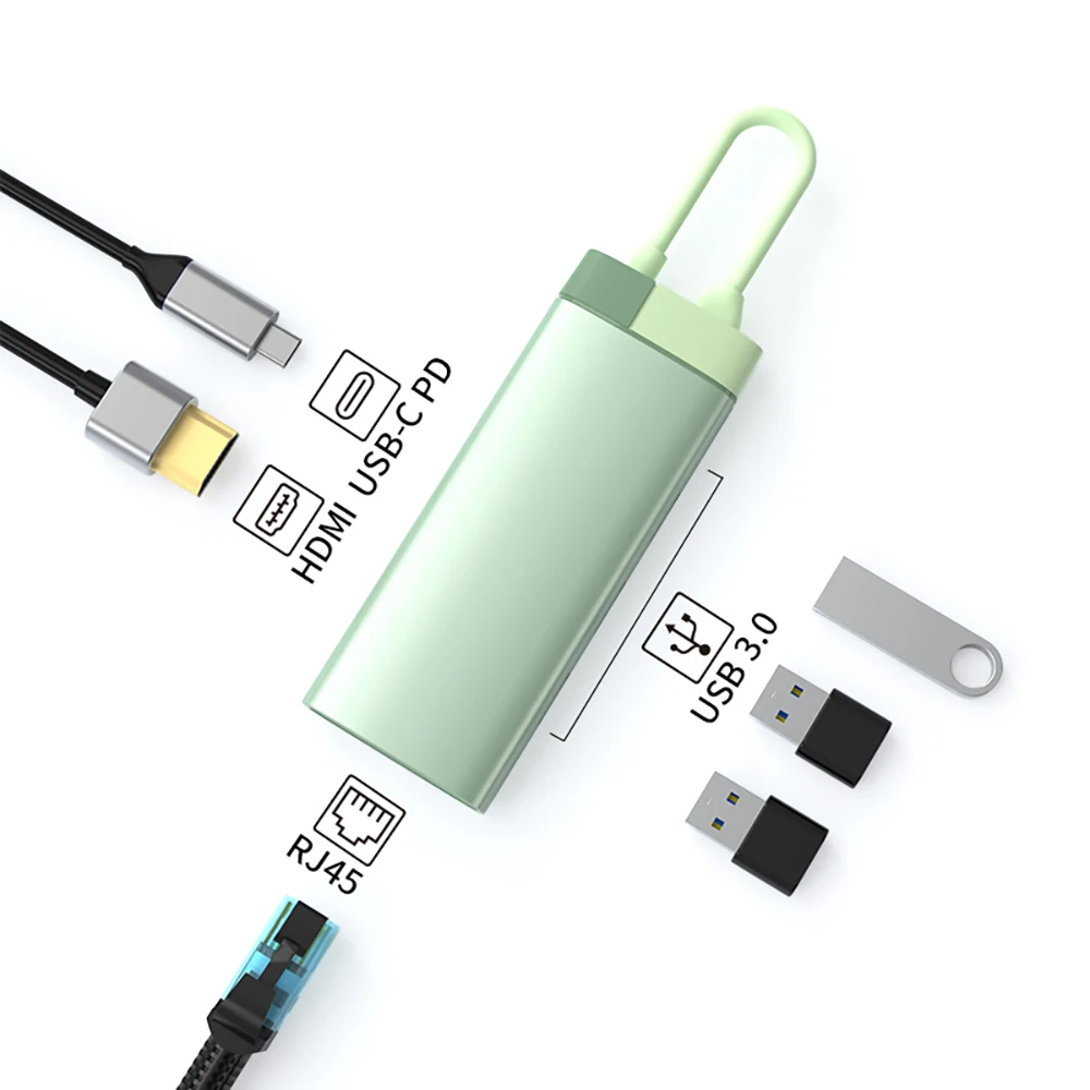 6-в-1 док-станция с 1000M RJ45 Ethernet 4K HDMI-совместимая 100 Вт PD зарядка USB 3,0 C концентратор адаптер для MacBook Pro/Air ноутбука
6-в-1 док-станция с 1000M RJ45 Ethernet 4K HDMI-совместимая 100 Вт PD зарядка USB 3,0 C концентратор адаптер для MacBook Pro/Air ноутбука