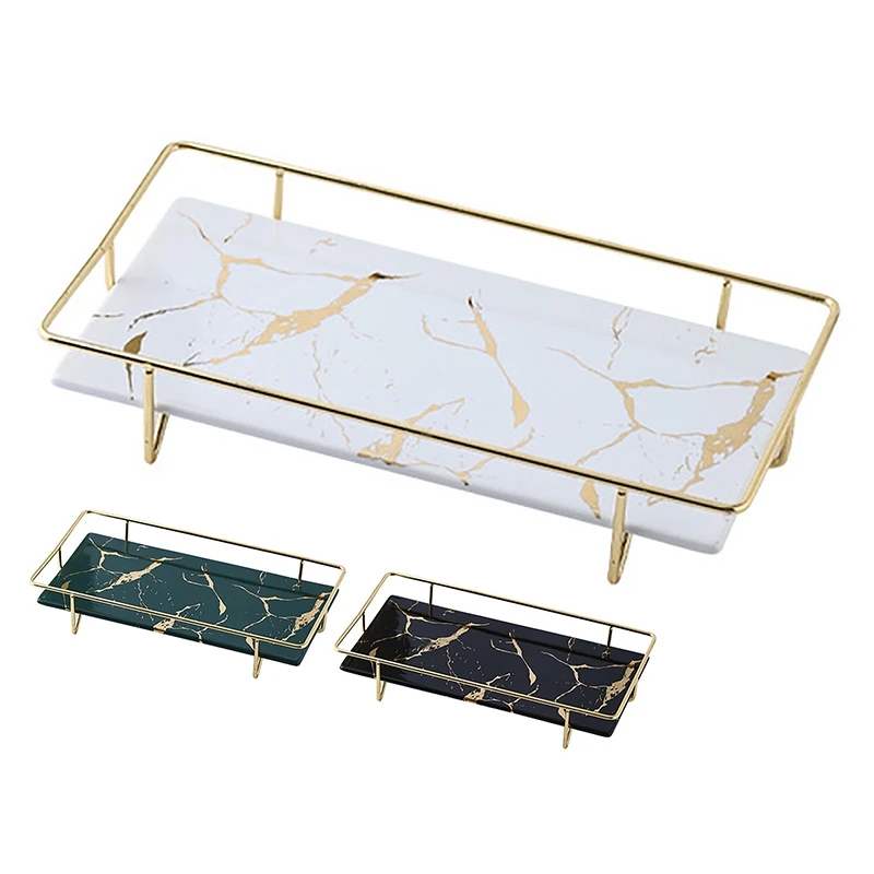 Ceramics And Iron Art Tray Imitation Marble Cake Storage Tray Fruit Desktop European Storage Tool Serving Tray Home
Ceramics And Iron Art Tray Imitation Marble Cake Storage Tray Fruit Desktop European Storage Tool Serving Tray Home