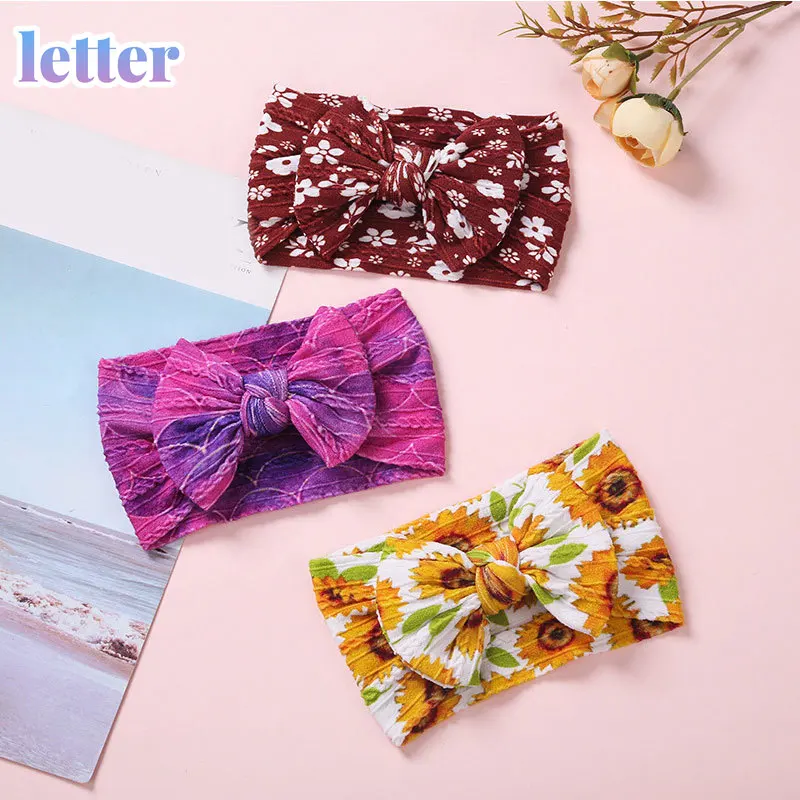 Bow Nylon Headband baby Super Soft Turban Girls Floral Printing Headwrap Braid sunflower Elastic Turban Infant Hair Accessories
Bow Nylon Headband baby Super Soft Turban Girls Floral Printing Headwrap Braid sunflower Elastic Turban Infant Hair Accessories