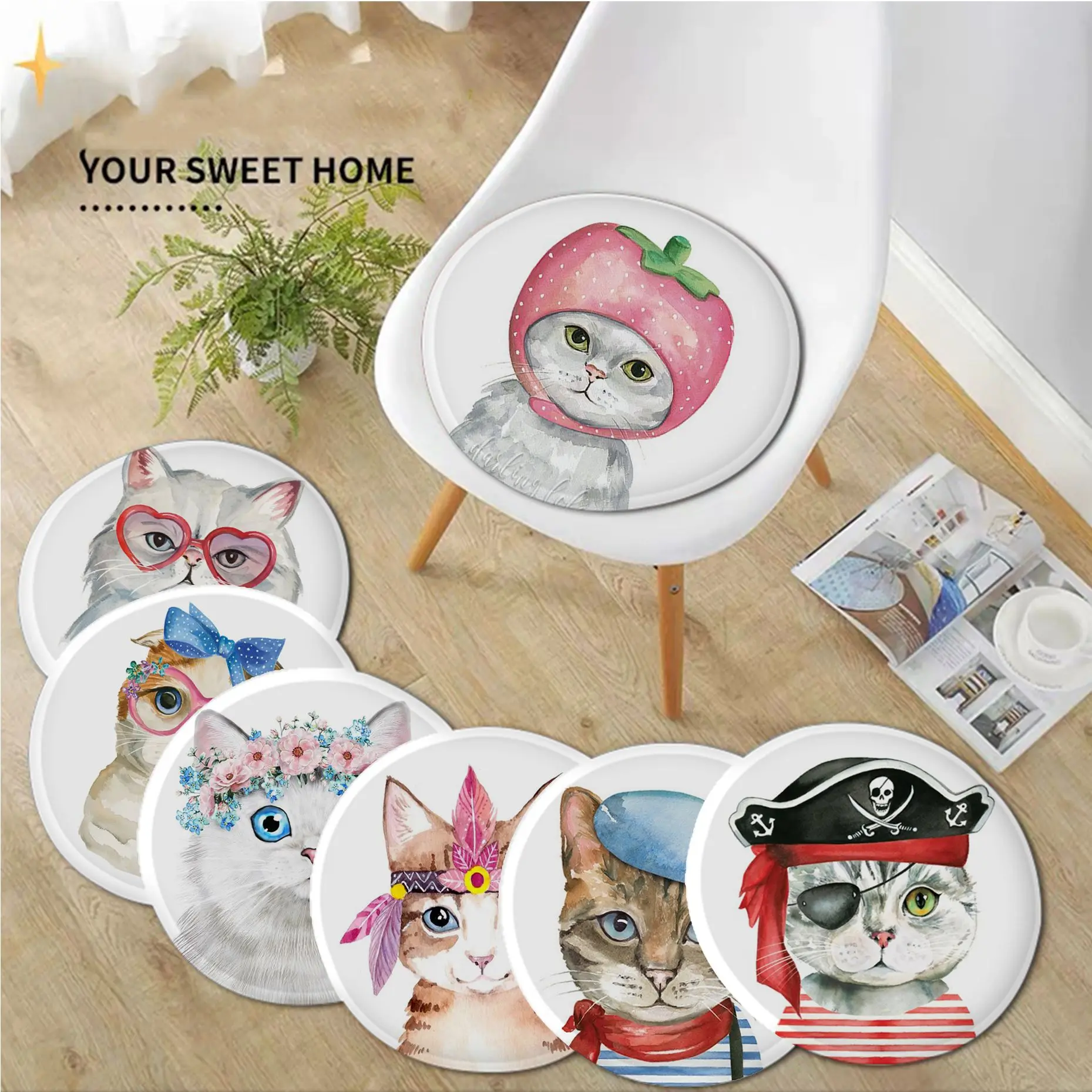 Hand Painted Cartoon Cat Creative Stool Pad Patio Home Kitchen Office Chair Seat Cushion Pads Sofa Seat 40x40cm Sofa Cushion
Hand Painted Cartoon Cat Creative Stool Pad Patio Home Kitchen Office Chair Seat Cushion Pads Sofa Seat 40x40cm Sofa Cushion