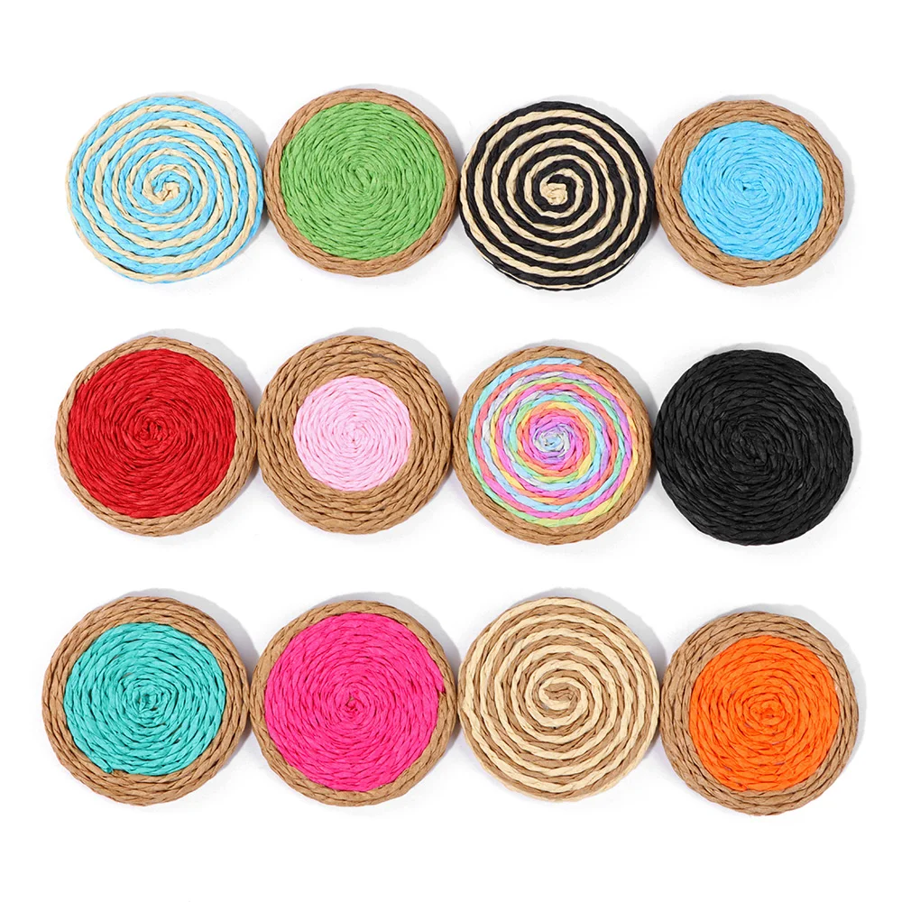 1-10pcs Colorful Rattan Woven Pendant DIY Round Rattan Straw Knit Charms for Jewelry Making Dangles Earrings Bohemia Accessories
1-10pcs Colorful Rattan Woven Pendant DIY Round Rattan Straw Knit Charms for Jewelry Making Dangles Earrings Bohemia Accessories