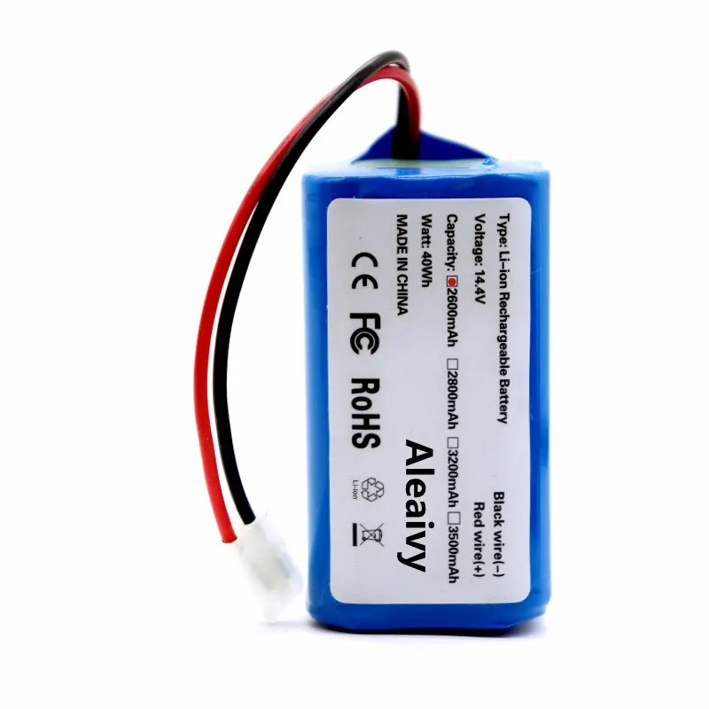 14.4V 14.8V 2600mAh Li-ion Battery for Xiaomi G1 MI Robot Vacuum-Mop Essential MJSTG1 Robot Vacuum Cleaner 18650 Battery Pack
14.4V 14.8V 2600mAh Li-ion Battery for Xiaomi G1 MI Robot Vacuum-Mop Essential MJSTG1 Robot Vacuum Cleaner 18650 Battery Pack