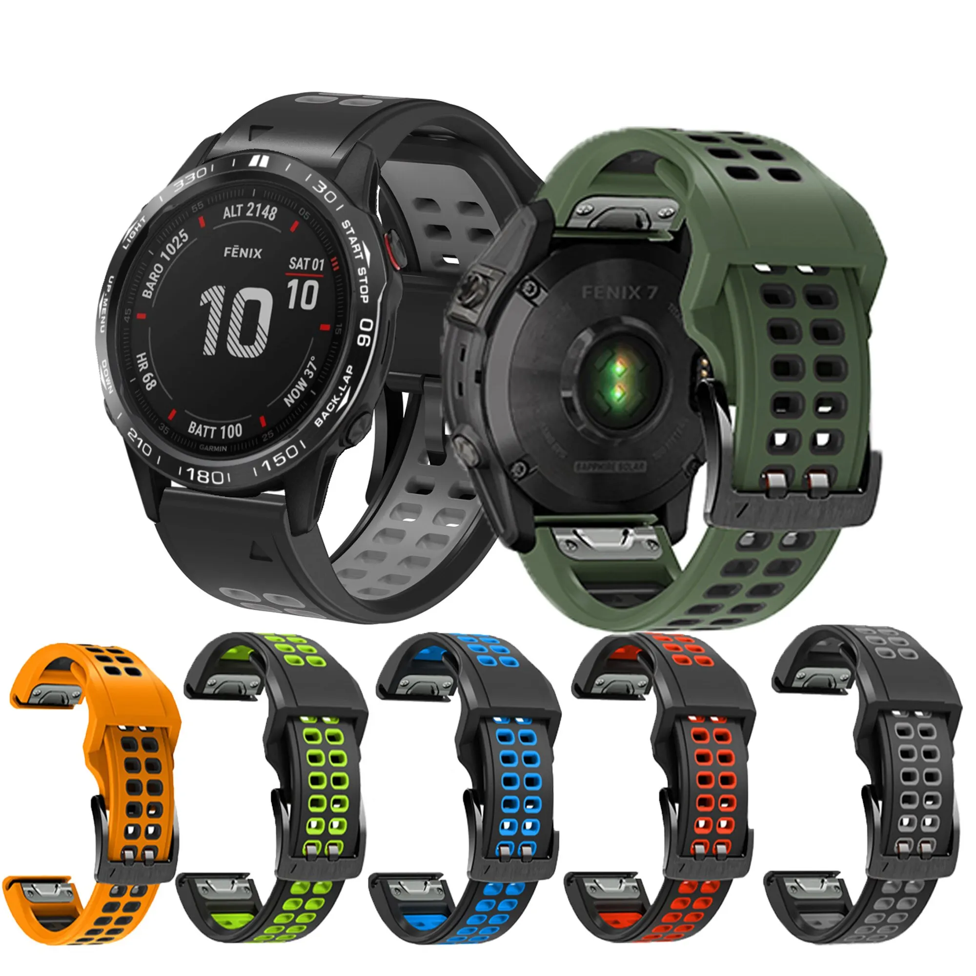 22mm Silicone strap For Garmin Fenix 7 6 Pro 5 Plus Bracelet for Garmin EPIX MARQ quatix5 instinct Forerunner 935 945 watchband
22mm Silicone strap For Garmin Fenix 7 6 Pro 5 Plus Bracelet for Garmin EPIX MARQ quatix5 instinct Forerunner 935 945 watchband