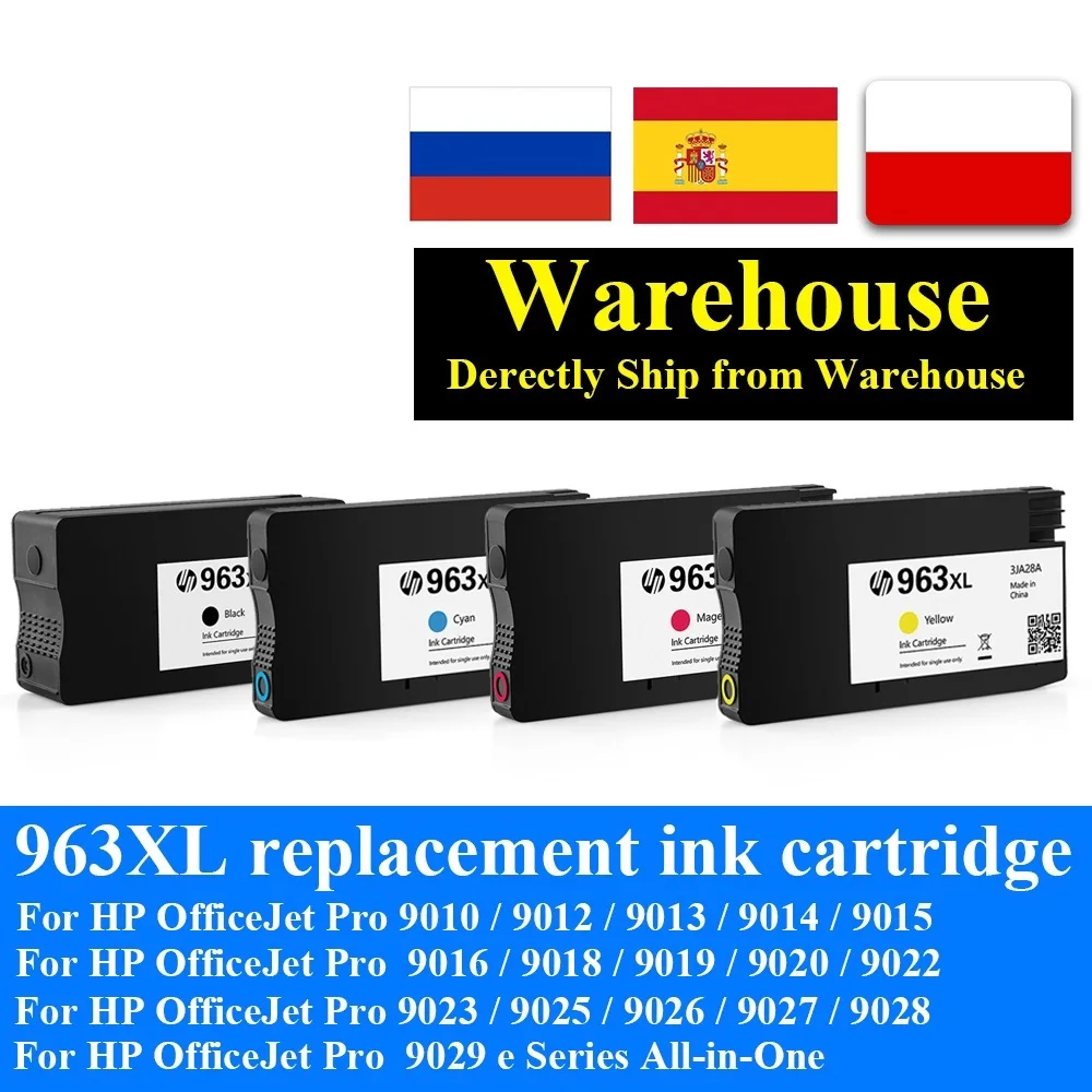 2022 For hp 963XL 963 compatible ink cartridge for HP OfficeJet Pro 9010 9012 9013 9014 9015 9016 9018 9019 9020 9022 9023 9025
2022 For hp 963XL 963 compatible ink cartridge for HP OfficeJet Pro 9010 9012 9013 9014 9015 9016 9018 9019 9020 9022 9023 9025