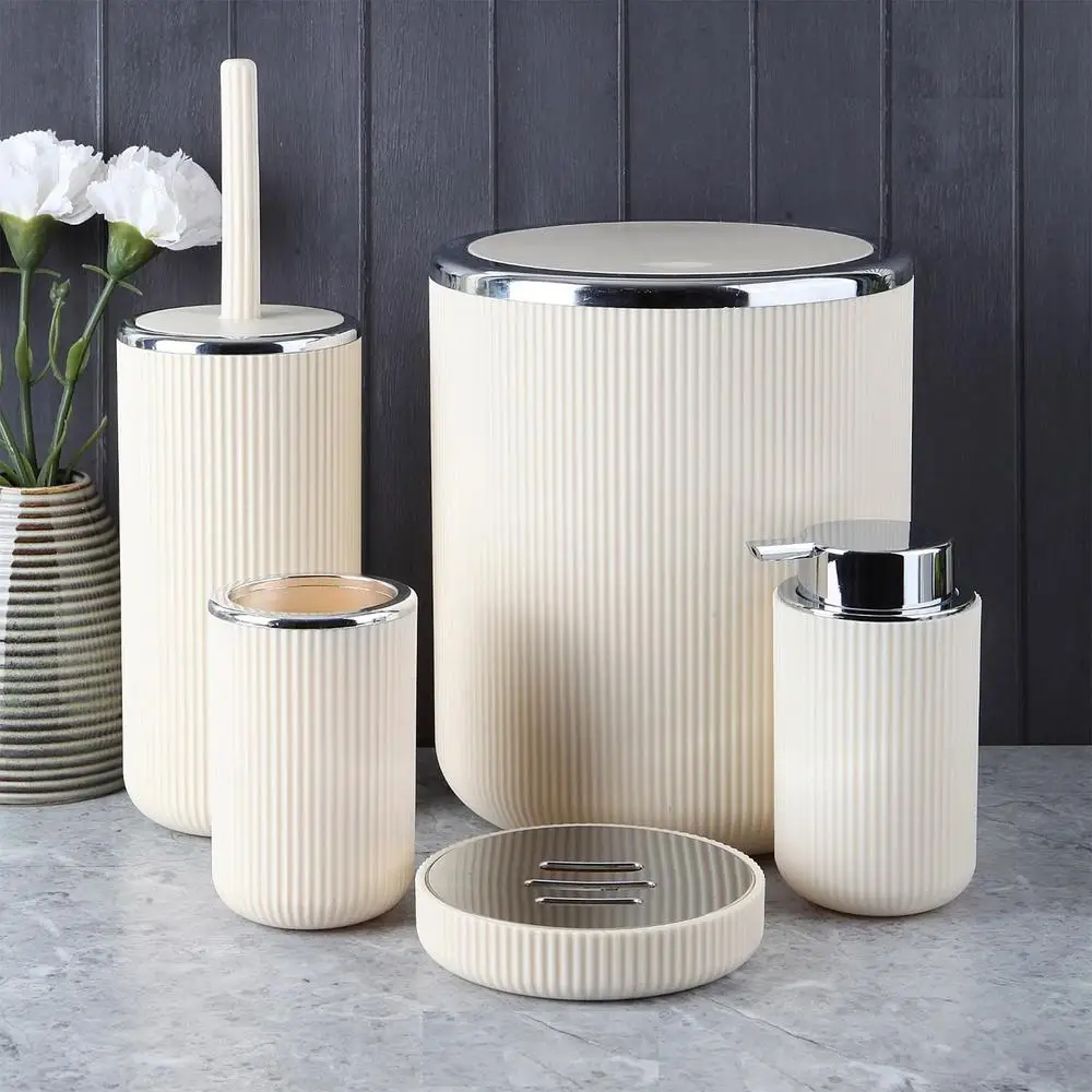 Bathroom Accessories Set 5 Pcs Cream Modern Decor Vanity Organizer, Decorative Countertop Quality Bathroom Accessory Set
Bathroom Accessories Set 5 Pcs Cream Modern Decor Vanity Organizer, Decorative Countertop Quality Bathroom Accessory Set