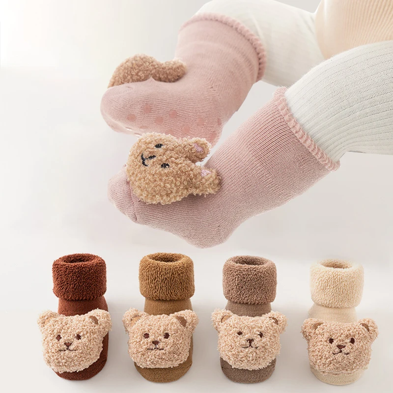 Newborn Cartoon Animal Baby Socks For Boy Girl Winter Soft Cotton Bear Anti Slip Soled Newborn Toddler Sock Kids Thicken Socken
Newborn Cartoon Animal Baby Socks For Boy Girl Winter Soft Cotton Bear Anti Slip Soled Newborn Toddler Sock Kids Thicken Socken