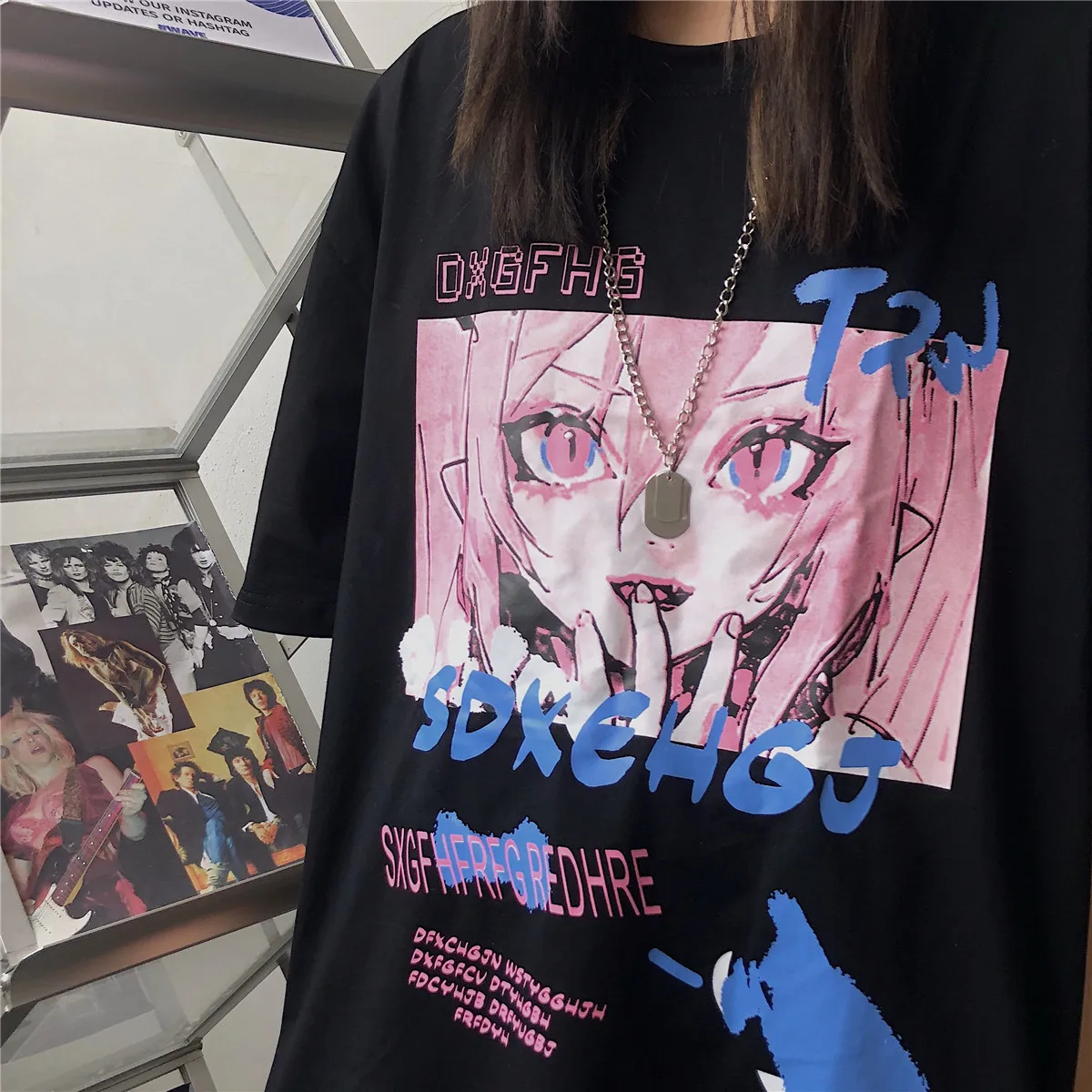 Men T-shirts Anime Print Grunge Loose Steampunk Tee Gothic Man Tshirt Harajuku Summer Clothing E-Girl Kawaii Y2k Aesthetic Tops
Men T-shirts Anime Print Grunge Loose Steampunk Tee Gothic Man Tshirt Harajuku Summer Clothing E-Girl Kawaii Y2k Aesthetic Tops