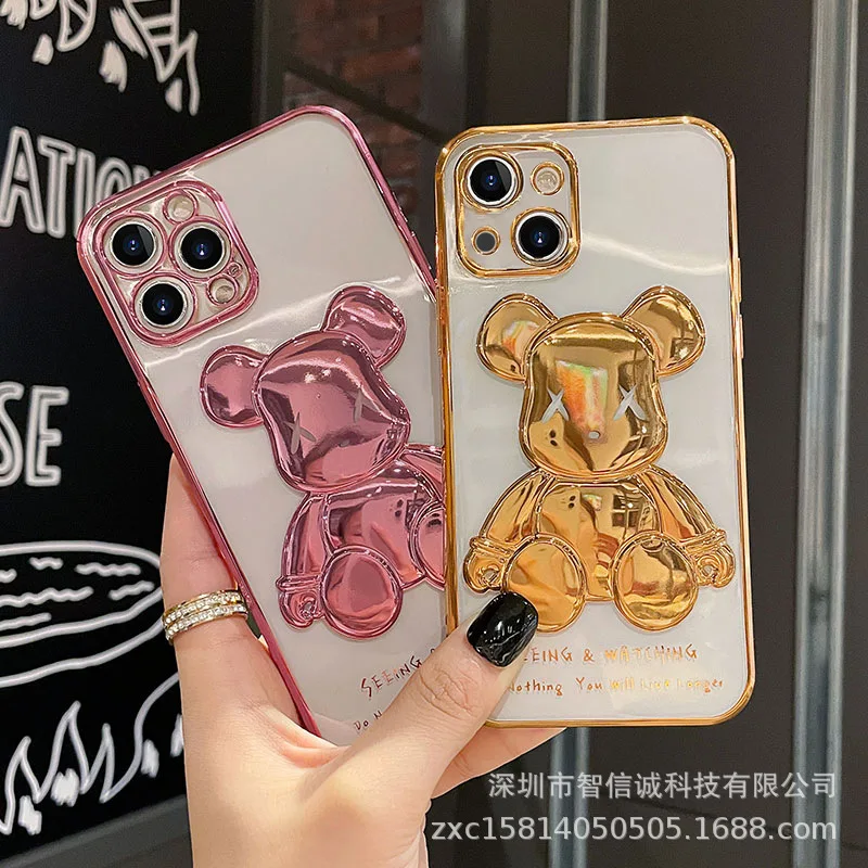 Phone Case For Iphone 13 11 12Pro Max XS Mini XR X 8 7 Plus Transparent Electroplating Three-Dimensional Violent Bear Back Clove
Phone Case For Iphone 13 11 12Pro Max XS Mini XR X 8 7 Plus Transparent Electroplating Three-Dimensional Violent Bear Back Clove
