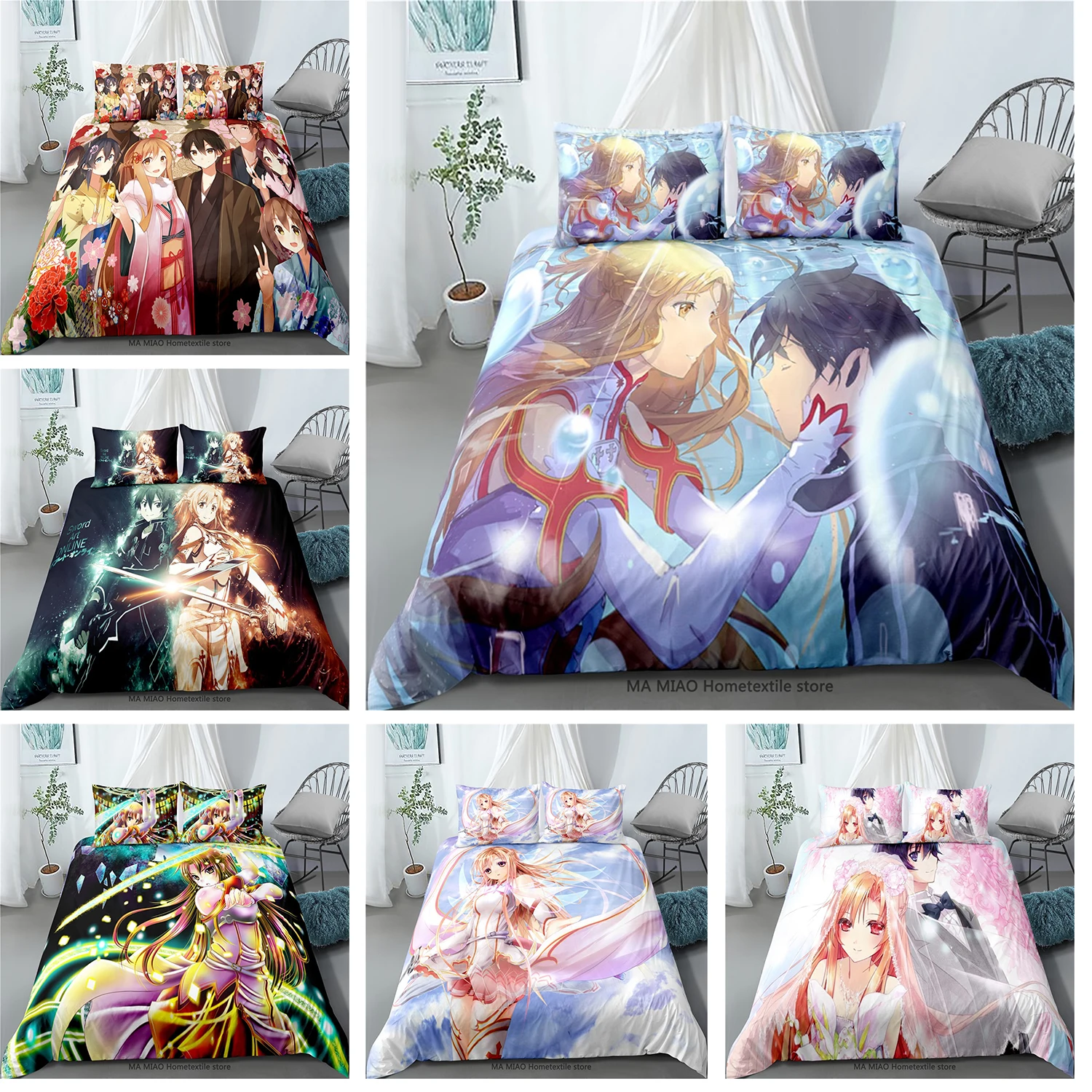 Anime Sword Art Online Bedding Set 3d HD Print Duvet Cover Twin Queen King Single Size Luxury Bedroom Decor Kids Gift
Anime Sword Art Online Bedding Set 3d HD Print Duvet Cover Twin Queen King Single Size Luxury Bedroom Decor Kids Gift
