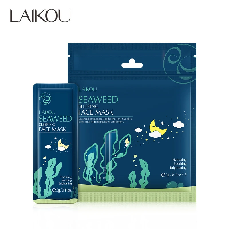 LAIKOU 15/30/45Pcs Seaweed Moisturizing Anti Wrinkle Hydrating Sleeping Facial Mask Brightening Night Anti Aging Sheet Masks
LAIKOU 15/30/45Pcs Seaweed Moisturizing Anti Wrinkle Hydrating Sleeping Facial Mask Brightening Night Anti Aging Sheet Masks
