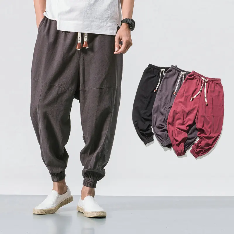 New Men's Jogging Pants Street Loose Casual Cotton Linen Pants Men's 2021 Harem Pants Harajuku Oversized Men's Sports Pants 5XL
New Men's Jogging Pants Street Loose Casual Cotton Linen Pants Men's 2021 Harem Pants Harajuku Oversized Men's Sports Pants 5XL