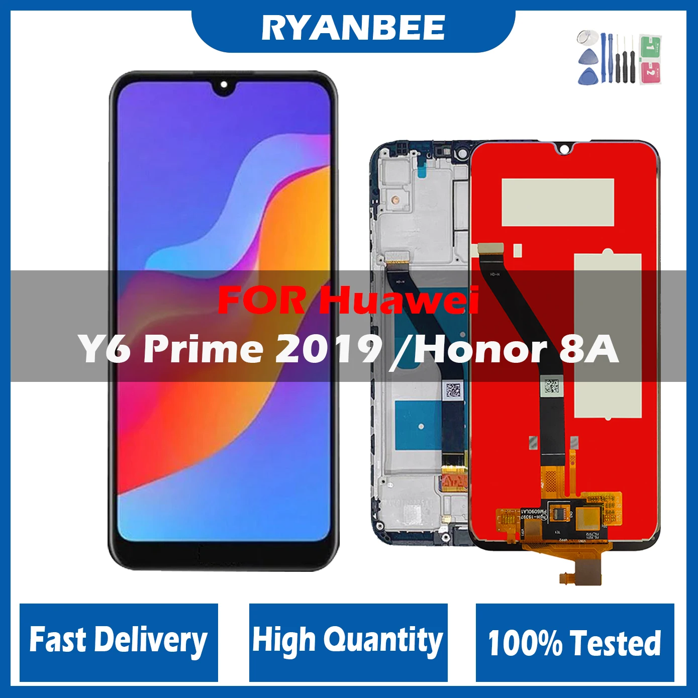 100% Test Display For Honor 8A LCD Display Touch Screen Digitizer JAT-L09 L41 LX1 For Huawei Y6 2019 JAT-L29 LCD With Frame
100% Test Display For Honor 8A LCD Display Touch Screen Digitizer JAT-L09 L41 LX1 For Huawei Y6 2019 JAT-L29 LCD With Frame