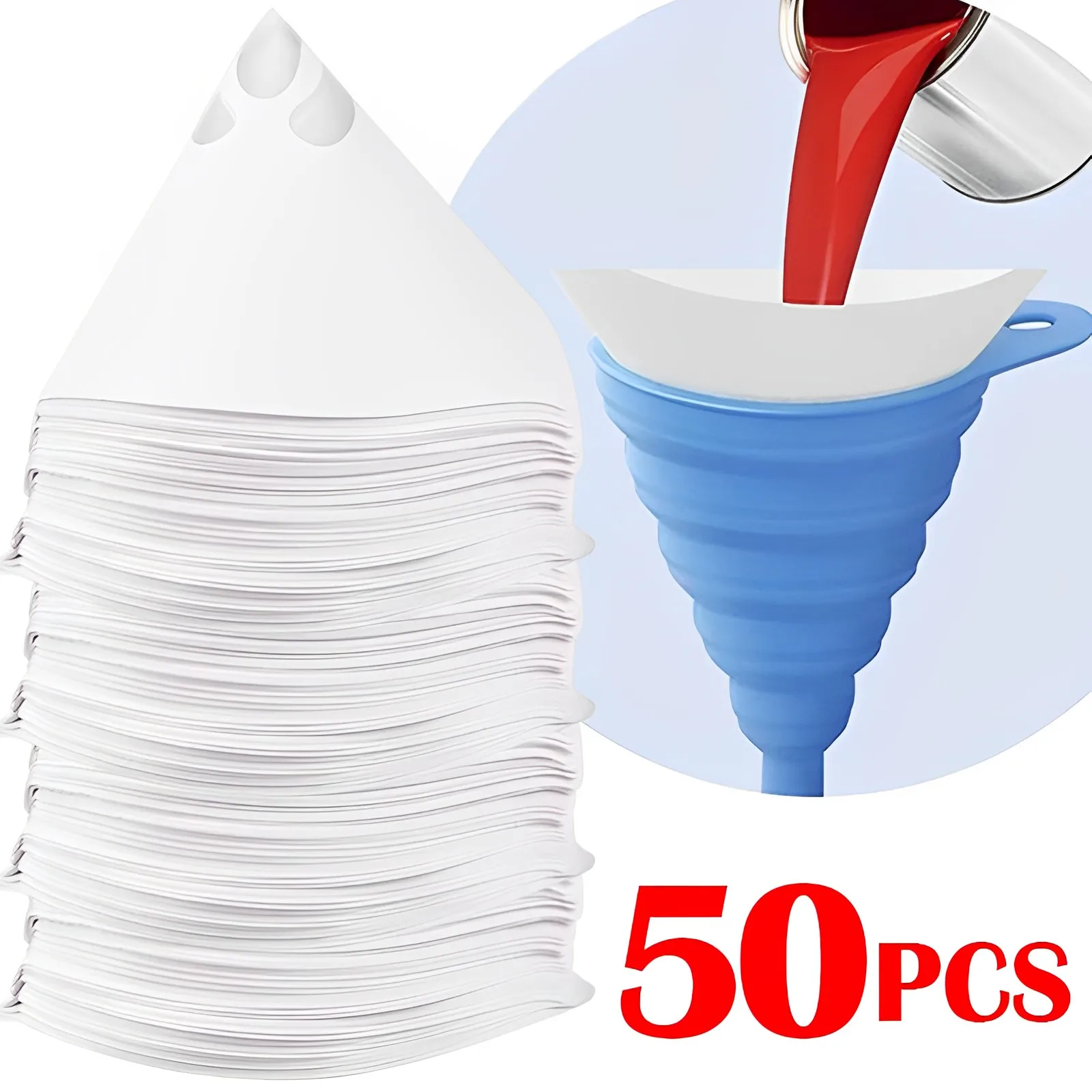 50pcs Paper Filter Paint Spray Mesh Purifying Straining Funnel White Thicken Filter Conical Nylon Funnels Paper Tool Disposable
50pcs Paper Filter Paint Spray Mesh Purifying Straining Funnel White Thicken Filter Conical Nylon Funnels Paper Tool Disposable