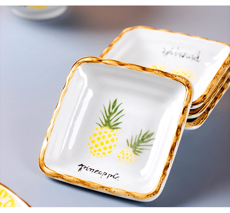 Pineapple Square Sauce Dish Household Ceramic Saucer Dish Snack Dish Kitchen Seasoning Dish Combination Set Hot Pot Dish
Pineapple Square Sauce Dish Household Ceramic Saucer Dish Snack Dish Kitchen Seasoning Dish Combination Set Hot Pot Dish