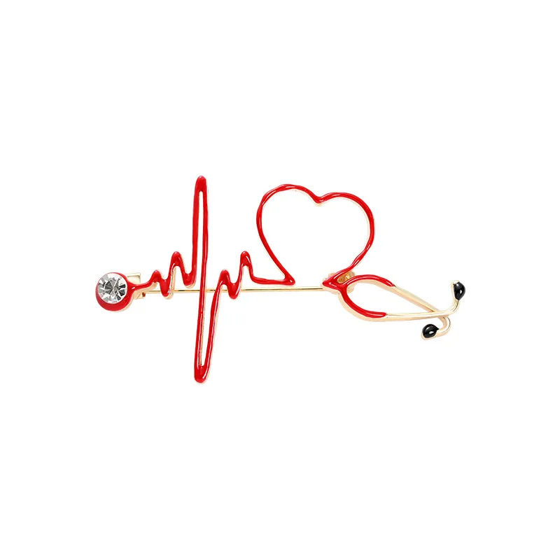 Electrocardiogram Alloy Pins Creative Cartoon Stethoscope Backpack Clothing Accessories Alloy Enamel Lapel Pins Brooches Badge
Electrocardiogram Alloy Pins Creative Cartoon Stethoscope Backpack Clothing Accessories Alloy Enamel Lapel Pins Brooches Badge