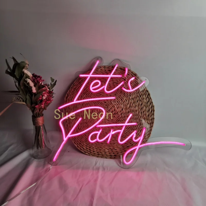 Dropshipping Lets Party Sign Custom Neon Sign Light For Birthday Party Room Decor Bar Wedding Aesthetic Wall Decoration
Dropshipping Lets Party Sign Custom Neon Sign Light For Birthday Party Room Decor Bar Wedding Aesthetic Wall Decoration