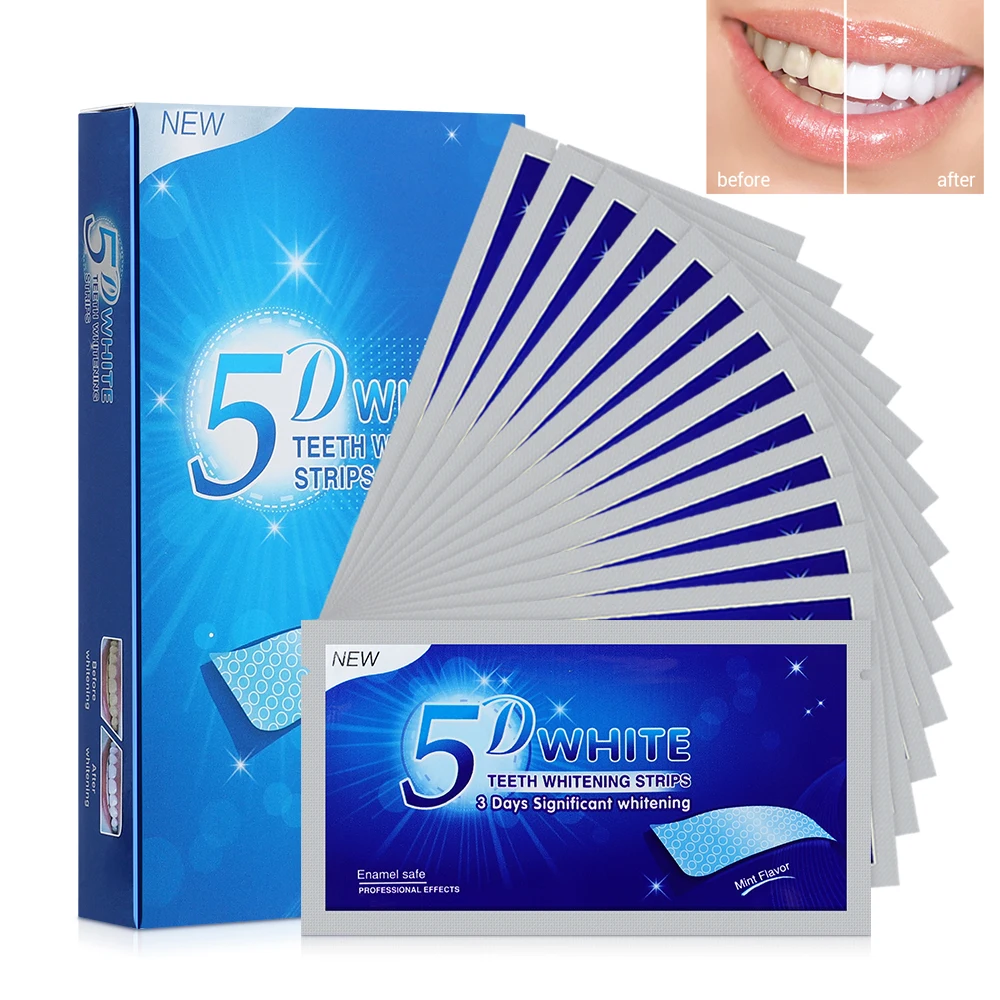 5D Teeth Whitening Strips White Tooth Dental kit Oral Hygiene Care Strip for false Teeth Veneers Dentist Whiten gel Free Ship
5D Teeth Whitening Strips White Tooth Dental kit Oral Hygiene Care Strip for false Teeth Veneers Dentist Whiten gel Free Ship