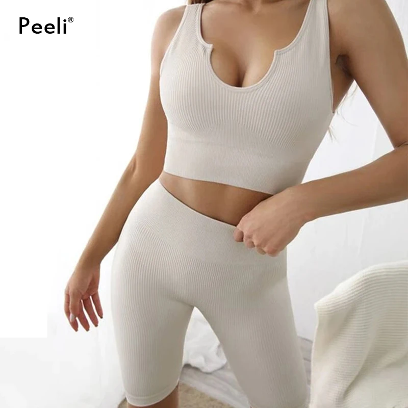 Бесшовный комплект для йоги, женские спортивные костюмы, спортивный бюстгальтер с высокой талией, леггинсы для тренажерного зала, комплект ...
Бесшовный комплект для йоги, женские спортивные костюмы, спортивный бюстгальтер с высокой талией, леггинсы для тренажерного зала, комплект ...