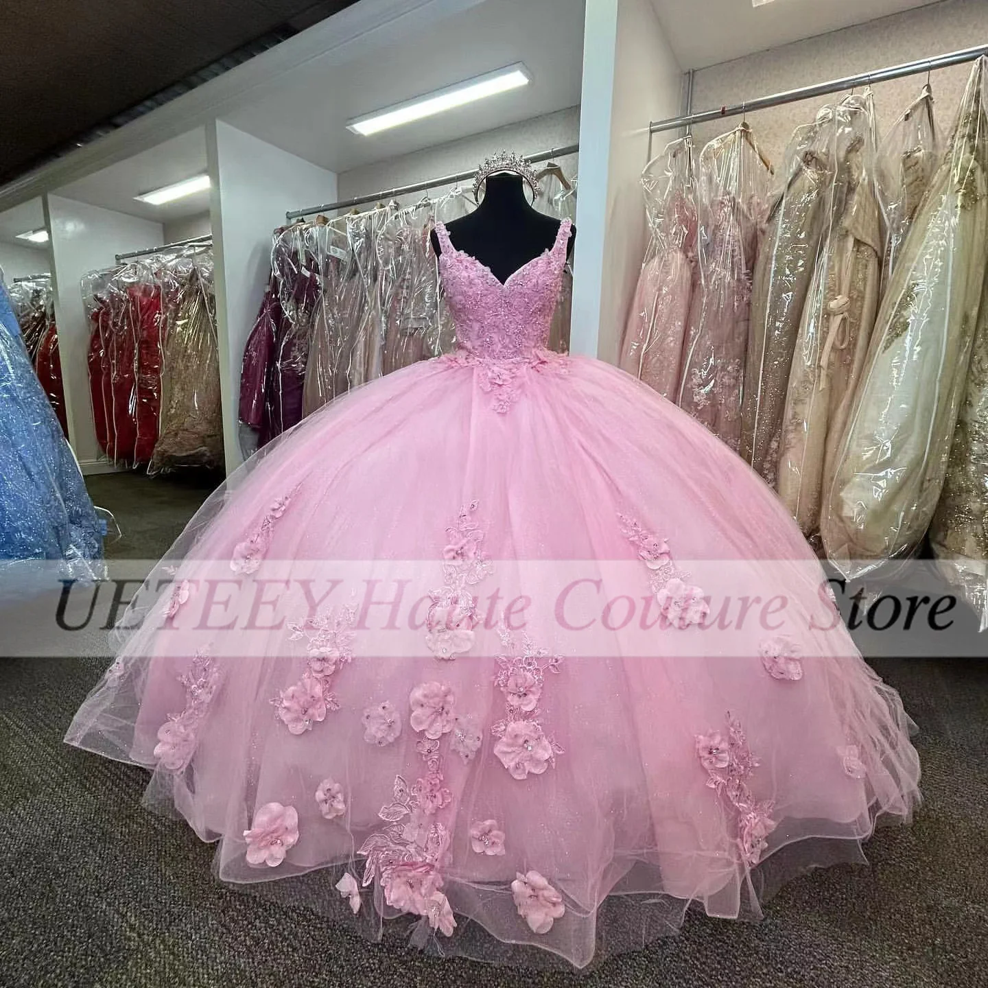 New Pink Quinceanera Dress Lace Appliques 3D Flowers Beaded Ball Gown Birthday Party Porm Dresses Vestidos De 15 Quinceañera
New Pink Quinceanera Dress Lace Appliques 3D Flowers Beaded Ball Gown Birthday Party Porm Dresses Vestidos De 15 Quinceañera