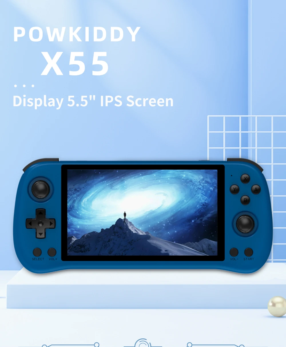 POWKIDDY X55 Retro Handheld Game Console New HD Screen RK3566 Core 5.5 Inch Portable Video Player JELOS System WIFI Connection
POWKIDDY X55 Retro Handheld Game Console New HD Screen RK3566 Core 5.5 Inch Portable Video Player JELOS System WIFI Connection