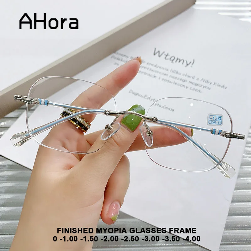 Ahora Simple Rimless Finished Optical Eye Glasses Frame Men Women Vintage Spectacles Frames 0 -1.0 -1.5 -2.0 -2.5 -3.0 -3.5 -4.0
Ahora Simple Rimless Finished Optical Eye Glasses Frame Men Women Vintage Spectacles Frames 0 -1.0 -1.5 -2.0 -2.5 -3.0 -3.5 -4.0