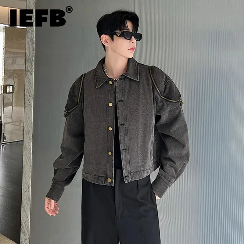 IEFB Trend Men's Denim Jackets Fashion Niche Design Vintage Washed Casual Short Coat Stylish Korean Style Retro Outerwear 9C2688
IEFB Trend Men's Denim Jackets Fashion Niche Design Vintage Washed Casual Short Coat Stylish Korean Style Retro Outerwear 9C2688