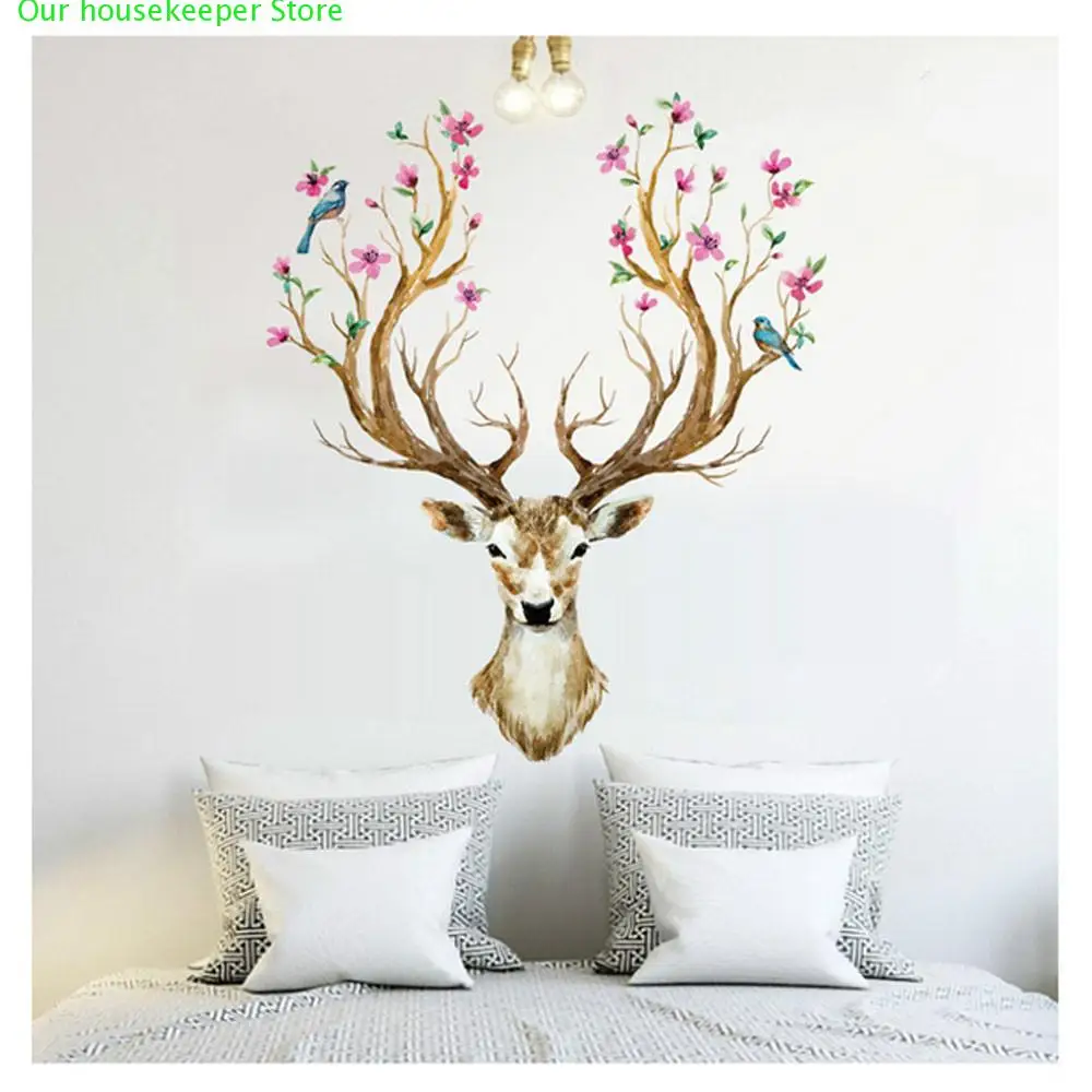 New Plum Flower Deer Wall Stickers For Kids Rooms Livingroom Home Decor Bedroom Decor Accessories Waterproof Wall Sticker
New Plum Flower Deer Wall Stickers For Kids Rooms Livingroom Home Decor Bedroom Decor Accessories Waterproof Wall Sticker