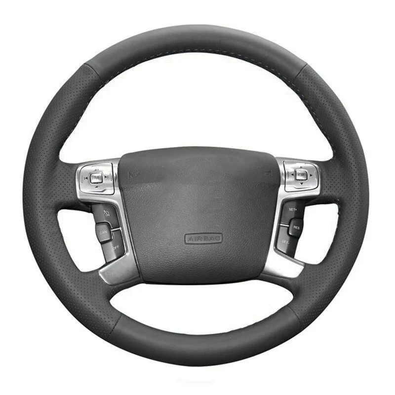 Non-Slip Black Genuine Leather Braid Car Steering Wheel Cover For Ford Mondeo Mk4 S-Max Ford Focus 3 Kuga Car Accessories
Non-Slip Black Genuine Leather Braid Car Steering Wheel Cover For Ford Mondeo Mk4 S-Max Ford Focus 3 Kuga Car Accessories
