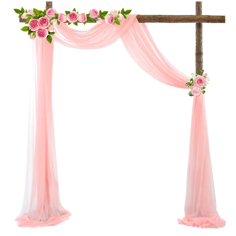 

DIY Wedding Party Backdrop Arch Decoration Sheer Scarf Organza Romantic Wedding Tulle Chiffon Table Swags Event Party Decor