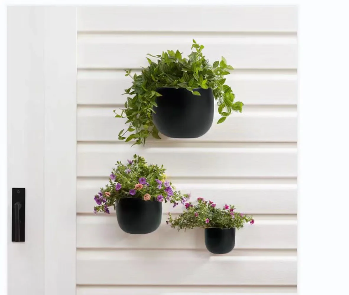 

Better Homes and Gardens Blake 3 pack Wall Planters planter flower pots hanging planter balcony decorations