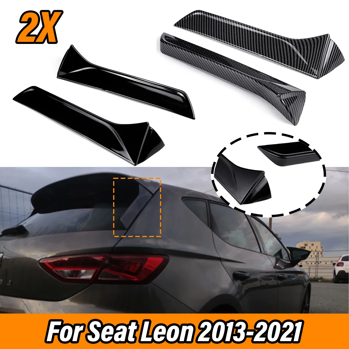 2 шт., задний спойлер с боковым крылом и боковым краем для Seat Leon 5F FR Mk3 MK3.5 2013-2021
2 шт., задний спойлер с боковым крылом и боковым краем для Seat Leon 5F FR Mk3 MK3.5 2013-2021