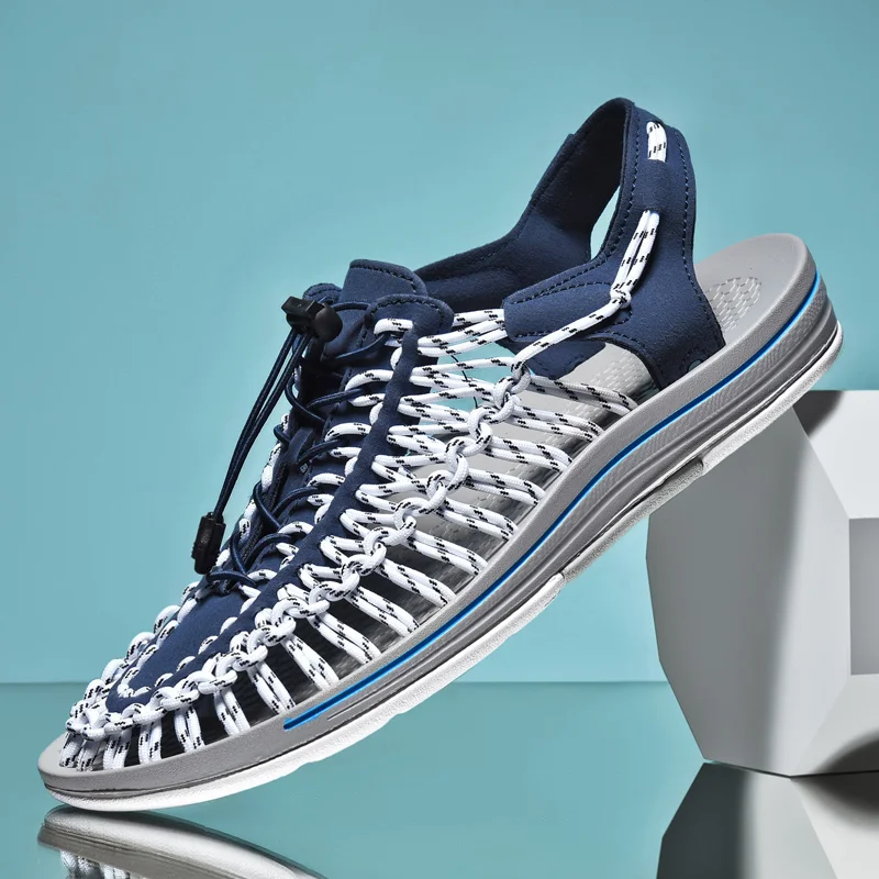 2023 Hand-Woven Beach Shoes Casual Sandals Slippers Female Hollow-Holed Shoes Home Outdoor Towing Fashion Student Men's Style
2023 Hand-Woven Beach Shoes Casual Sandals Slippers Female Hollow-Holed Shoes Home Outdoor Towing Fashion Student Men's Style