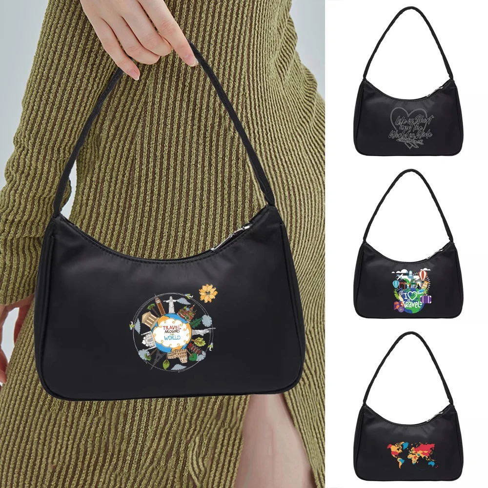 2022 Women's Fashion Handbag Travel Print Shoulder Underarm Bag Casual All-watch Elegant Lady Shopping Clutch Zipper Handbags
2022 Women's Fashion Handbag Travel Print Shoulder Underarm Bag Casual All-watch Elegant Lady Shopping Clutch Zipper Handbags