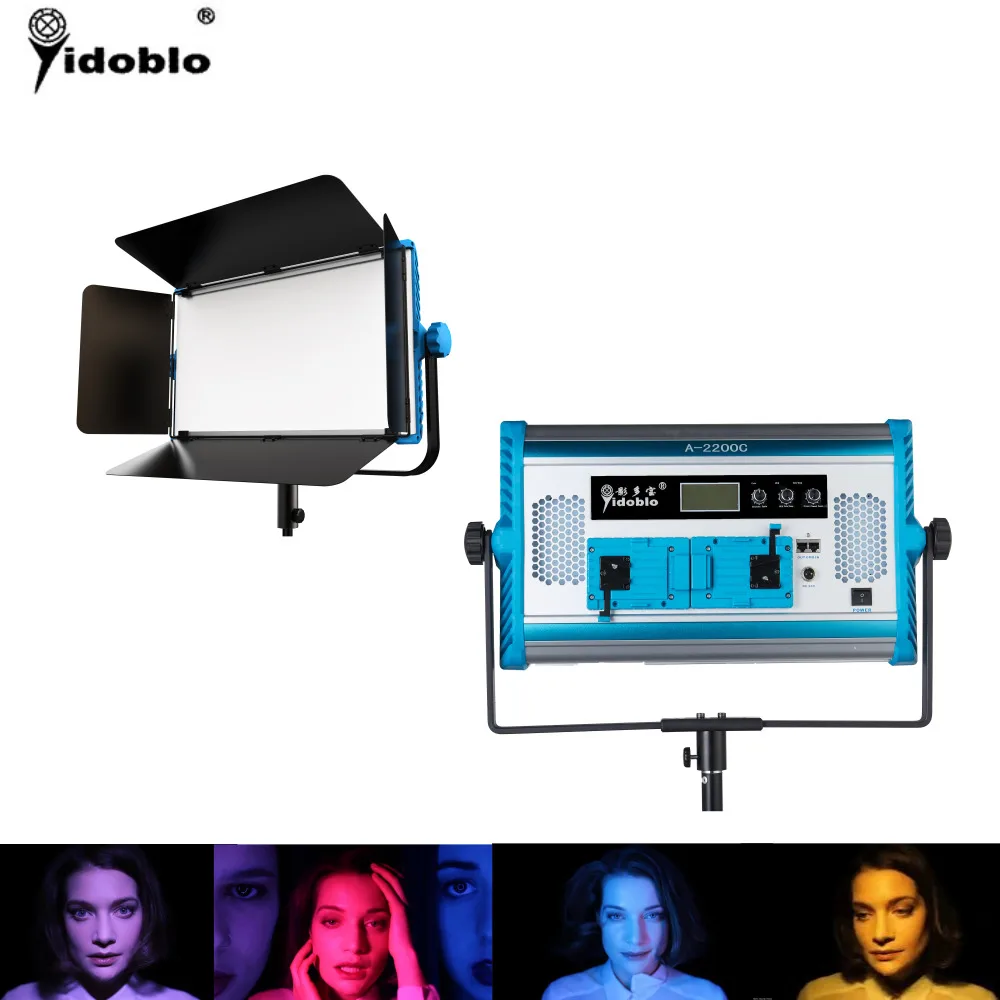 

Yidoblo A-2200C RGB LED 140W Light Panel Kit 2800K-9900K Adjustable By DMX / Phone App / Remote Control Kit Continuous Lighting