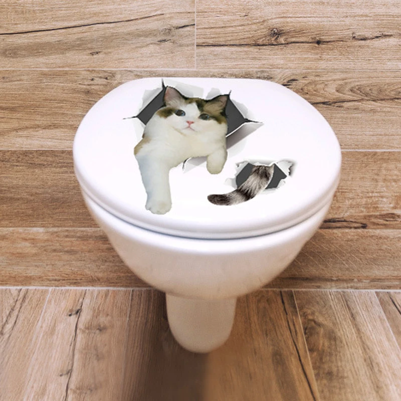 3D Cats Wall Sticker Hole View Toilet Stickers Bathroom Living Room Home Decor Animal Vinyl Decals Art cute Sticker Wall Poster
3D Cats Wall Sticker Hole View Toilet Stickers Bathroom Living Room Home Decor Animal Vinyl Decals Art cute Sticker Wall Poster