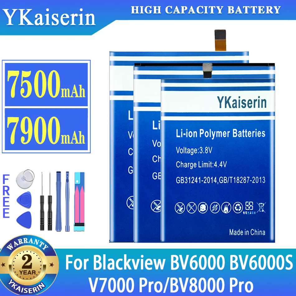 

YKaiserin Battery for Blackview BV6000 BV6000S BV7000/BV7000 PRO BV7000PRO BV8000/BV8000 PRO BV8000PRO Phone Batteria