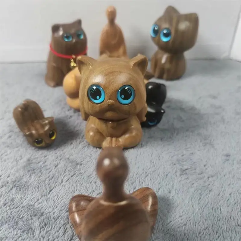 Kitty Cat Miniature Figurines Handmade Sandalwood Carving Kitty Sculpture Desk Ornaments Fairy Garden Room Decor Birthday Gift
Kitty Cat Miniature Figurines Handmade Sandalwood Carving Kitty Sculpture Desk Ornaments Fairy Garden Room Decor Birthday Gift