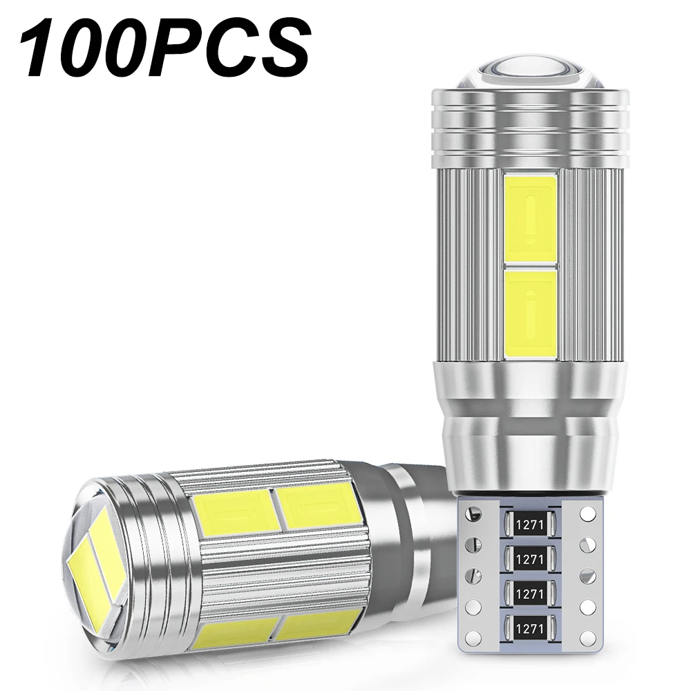 100PCS T10 W5W 194 LED Bulb for Car LED Signal Light Canbus 5630 Chips 6500K 12V White Auto Wedge Side Trunk Lamps White
100PCS T10 W5W 194 LED Bulb for Car LED Signal Light Canbus 5630 Chips 6500K 12V White Auto Wedge Side Trunk Lamps White