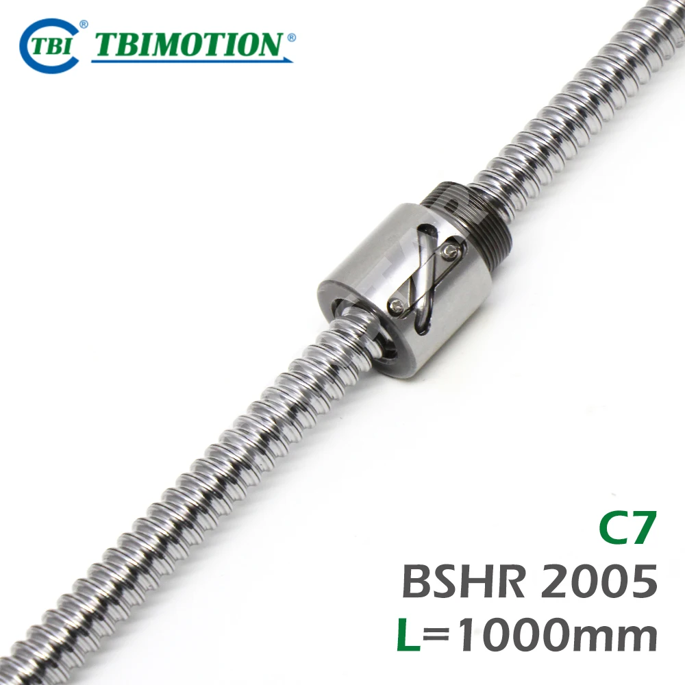 TBI Ball Screw BSHR2005 C7 R20 Lead 5mm Length 1000mm No Flange CNC Parts High Accuracy Long Life Span Spindle Made in Taiwan
TBI Ball Screw BSHR2005 C7 R20 Lead 5mm Length 1000mm No Flange CNC Parts High Accuracy Long Life Span Spindle Made in Taiwan